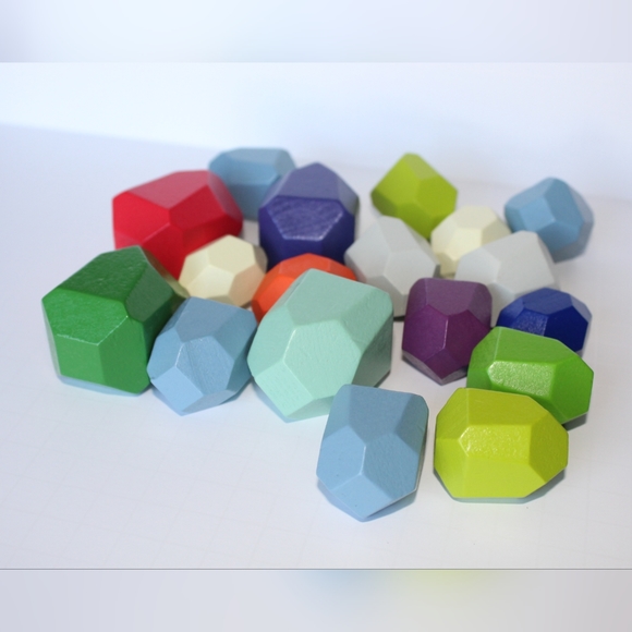 ✨🆕✨ Wooden Sorting Stacking Stones/ Rocks - Picture 2 of 9